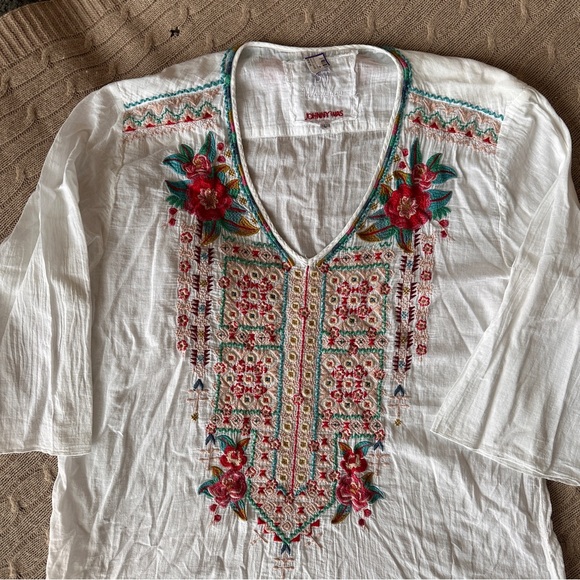 EUC Johnny Was 2pc Embroidered Tunic Bundle, Quarter + Long Sleeve, Large - Picture 11 of 16